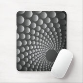 Tapis De Souris Mousepad moderne, noir, gris, abstrait, points (Avec souris)