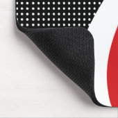 Tapis De Souris Mousepad moderne, noir, rouge, blanc, abstrait, po (Coin)