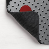 Tapis De Souris Mousepad moderne, noir, rouge, gris, abstrait (Coin)