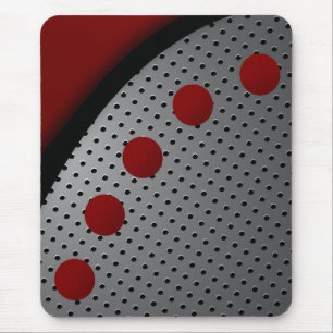 Tapis De Souris Mousepad moderne, noir, rouge, gris, abstrait
