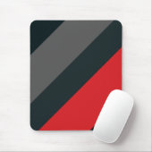 Tapis De Souris Mousepad moderne, noir, rouge, gris, abstrait (Avec souris)