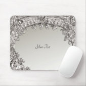Tapis De Souris Mousepad moderne orné d'argent (Avec souris)