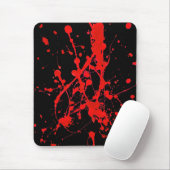 Tapis De Souris Mousepad moderne, résumé, noir, rouge, pulvérisé (Avec souris)