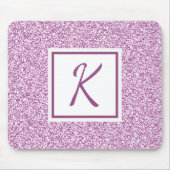 Tapis De Souris Mousepad monogramme rose sur mesure (Devant)