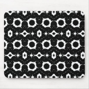 Tapis De Souris mousepad motif noir et blanc classique