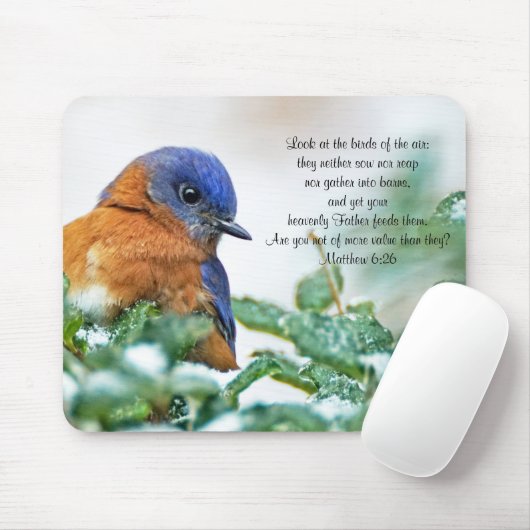 Tapis De Souris Mousepad Mousepad Matthieu 6:26 (Avec souris)