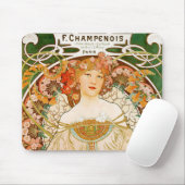 Tapis De Souris Mousepad : Mucha - Champenois (Avec souris)