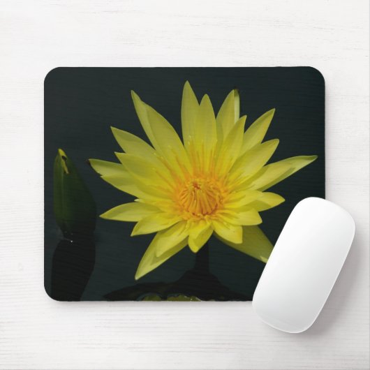 Tapis De Souris Mousepad Nénuphar jaune (Avec souris)