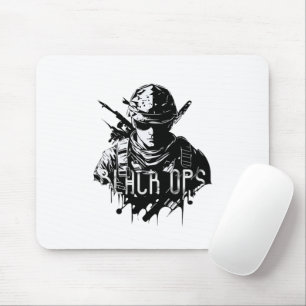 Tapis De Souris Mousepad noir et blanc