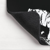 Tapis De Souris Mousepad noir et blanc Tiger Pop Art (Coin)