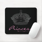 Tapis De Souris Mousepad noir/rose de couronne (Avec souris)