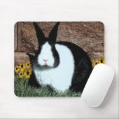 Tapis De Souris Mousepad numérique d'illustration de lapin (Avec souris)