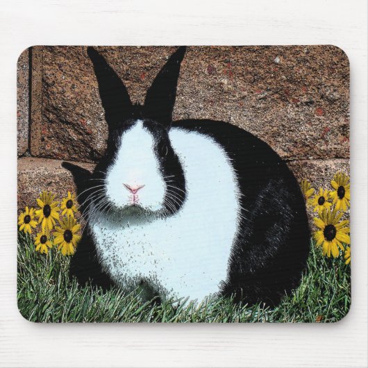 Tapis De Souris Mousepad numérique d'illustration de lapin (Devant)