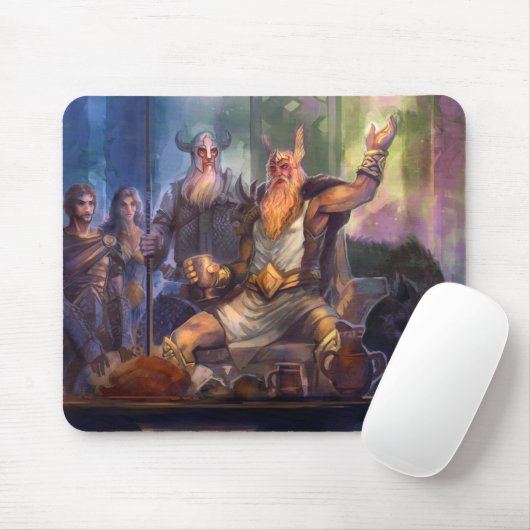 Tapis De Souris Mousepad - Odin et Einherjars (Avec souris)