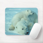 Tapis De Souris Mousepad/ours blanc et CUB (Avec souris)