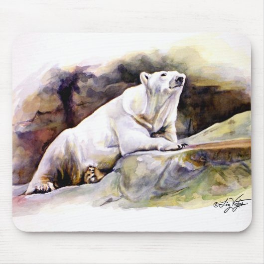 Tapis De Souris Mousepad Ours Polaire Reposé (Devant)