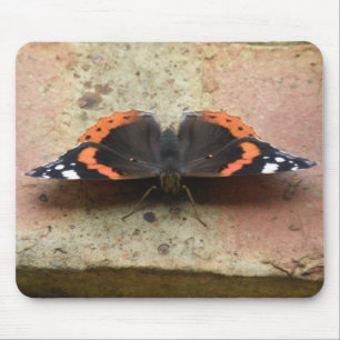 Tapis De Souris Mousepad, papillon de l'amiral rouge