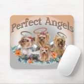 Tapis De Souris Mousepad parfait de 4 anges de Yorkie (Avec souris)
