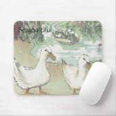 Tapis De Souris Mousepad "Paris/Duck Parc" Sketch Aquarelle (Avec souris)