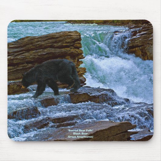 Tapis De Souris Mousepad, partisan de la faune de l'ours noir (Devant)