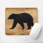 Tapis De Souris Mousepad, partisan de la faune de l'ours noir (Avec souris)