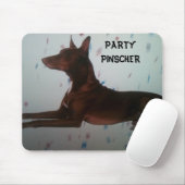 TAPIS DE SOURIS MOUSEPAD "PARTY PINSCHER" (Avec souris)