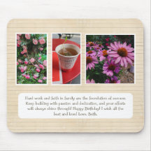 Mousepad personnalisé avec photos et message