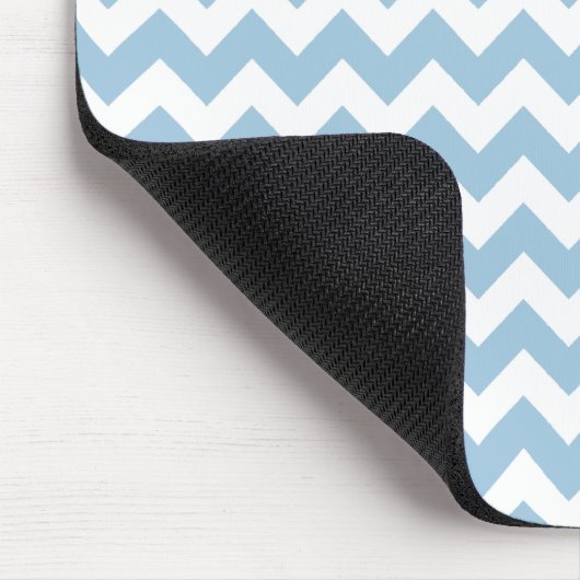 Tapis De Souris Mousepad personnalisé, Chevrons bleu et blanc (Coin)
