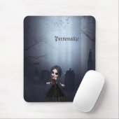 Tapis De Souris Mousepad personnalisé. Fille mignonne de Goth dans (Avec souris)