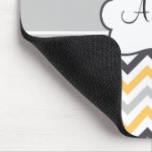 Tapis De Souris Mousepad personnalisé par Chevron gris jaune (Coin)
