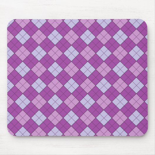 Tapis De Souris Mousepad Plaid Violet (Devant)