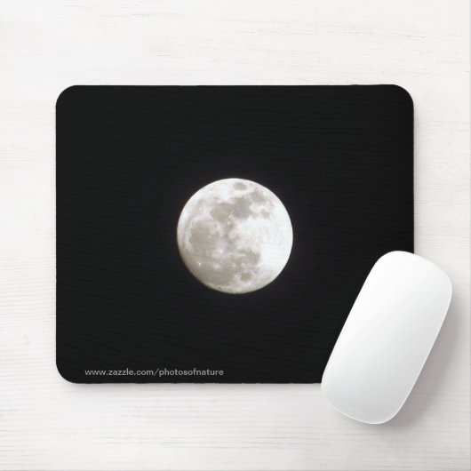 Tapis De Souris Mousepad - pleine lune sur le ciel nocturne clair (Avec souris)