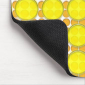 Tapis De Souris Mousepad - Pois orange et jaune (Coin)