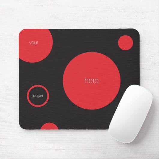 Tapis De Souris Mousepad Pois rouge (Avec souris)