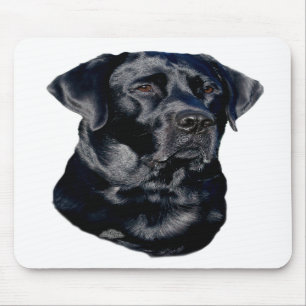 Tapis De Souris Mousepad principal noir de labrador retriever