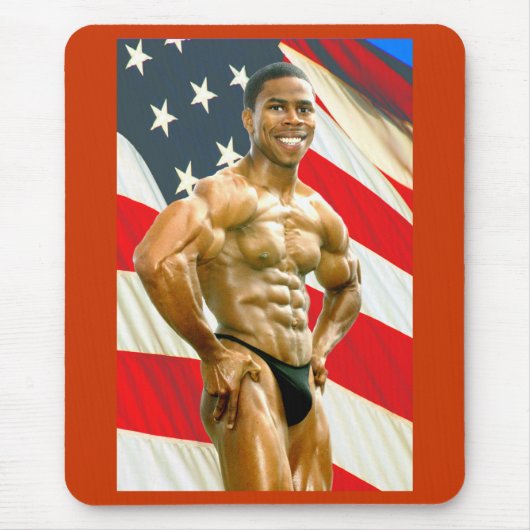 Tapis De Souris Mousepad, QFLAG, frontière rouge (Devant)