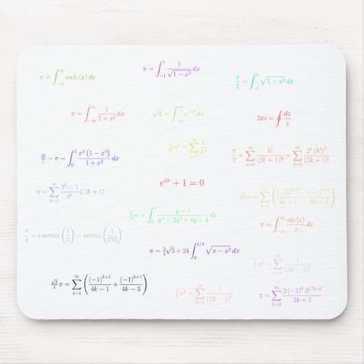 Tapis De Souris Mousepad - représentations de pi (Devant)
