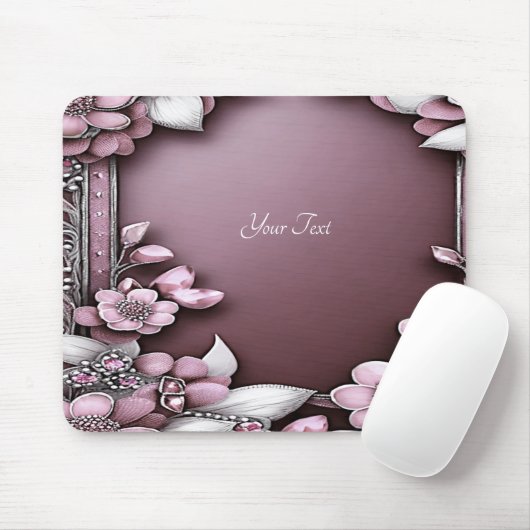 Tapis De Souris Mousepad rose (Avec souris)