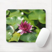 Tapis De Souris Mousepad rose de nénuphar (Avec souris)