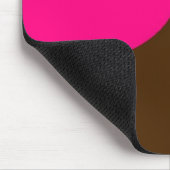 Tapis De Souris mousepad rose et brun (Coin)