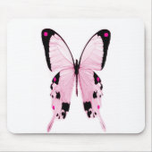 Tapis De Souris mousepad rose et noir de papillon (Devant)
