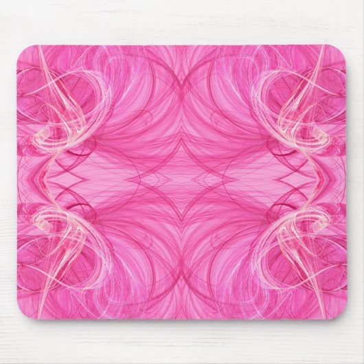 Tapis De Souris Mousepad rose fractal (Devant)