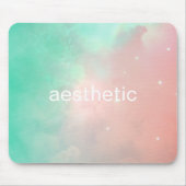 Tapis De Souris Mousepad Rosé Nuageux Et Turquoise Vaporwave (Devant)