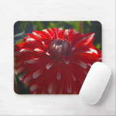 Tapis De Souris Mousepad rouge de fleur (Avec souris)