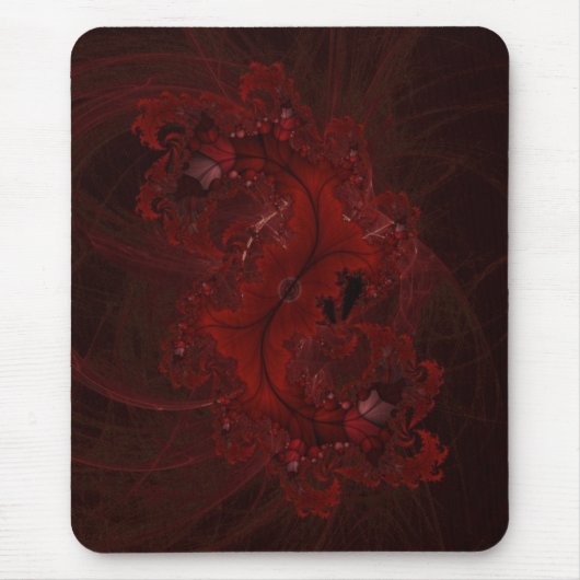 Tapis De Souris Mousepad rouge fractal (Devant)