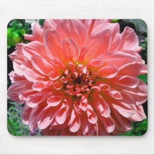 Tapis De Souris Mousepad rouge orange dhalia
