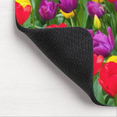 Tapis De Souris Mousepad rouge, pourpre, jaune de tulipe (Coin)