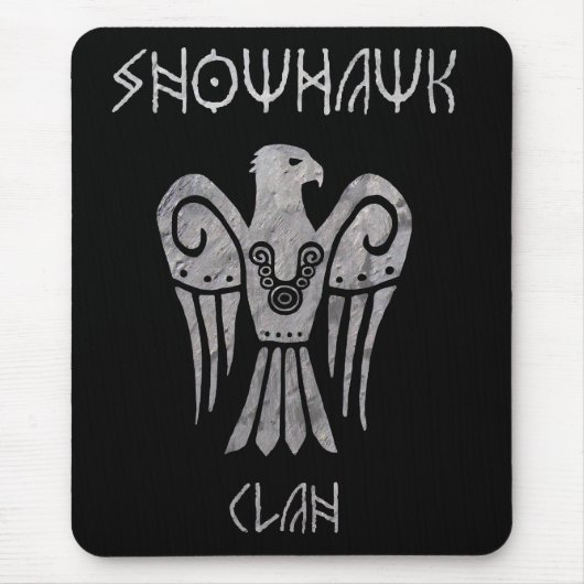 Tapis De Souris Mousepad runique de Snowhawk terni par guerre (Devant)