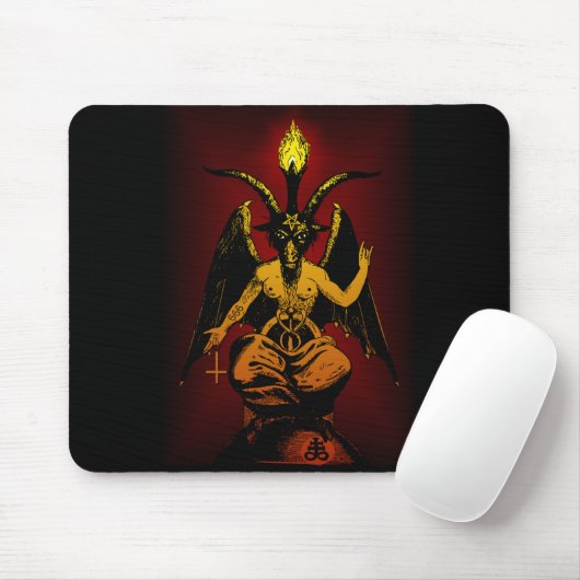 Tapis De Souris Mousepad satanique de chèvre (Avec souris)