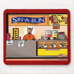 Tapis De Souris Mousepad "Sin-A-Bun" de Green Weenii